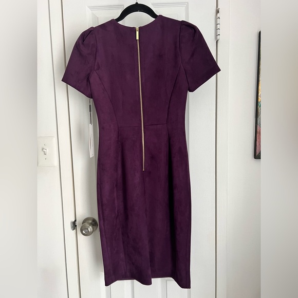 🆕 Calvin Klein Suede Dress, Knee Length, Size 2 - Picture 4 of 8